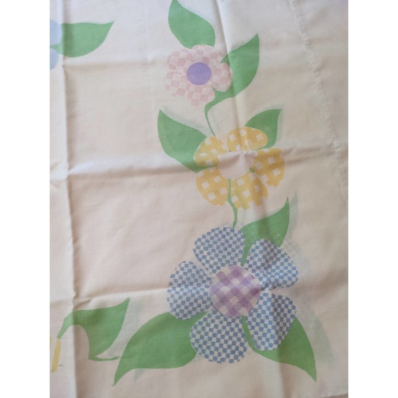 Vintage 70s Pillowcase, Anita Wagenvoord Patchwork Floral Design, Floral Bedding - Picture 2 of 7